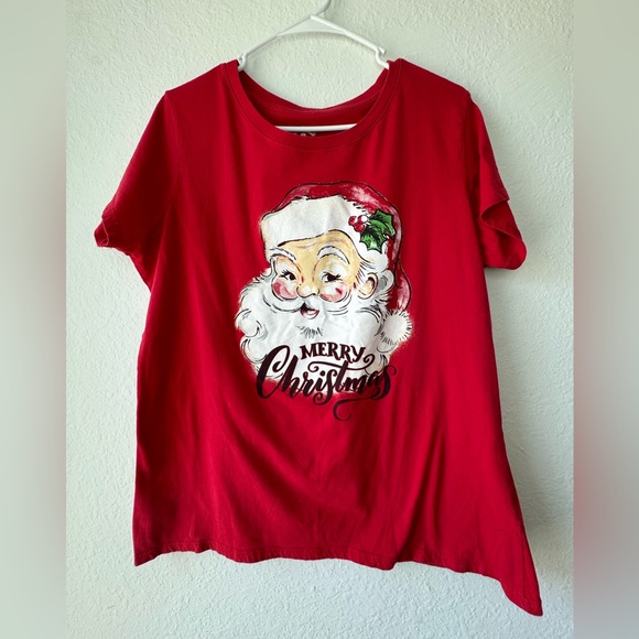 HOLIDAY TIME Santa Character Women Merry Christmas Women TShirt Short Sleeve zXL - Picture 2 of 10